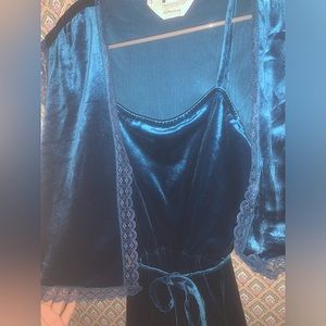 Vintage JcPenney Crushed Velvet Pajama Set